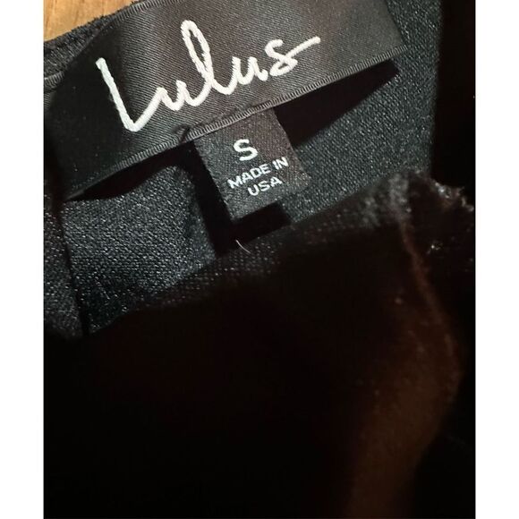 Lulus This Night Black Velvet Backless Skater Dress Sz S - Picture 4 of 12